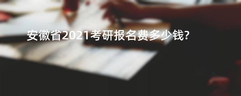 安徽省2021考研报名费多少钱?