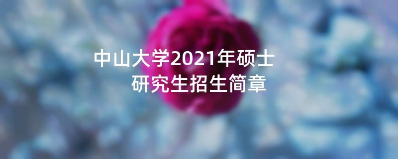 中山大学2021年硕士研究生
