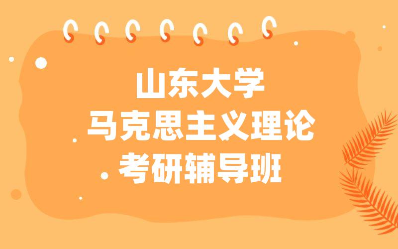 山东大学马克思主义理论考研辅导班