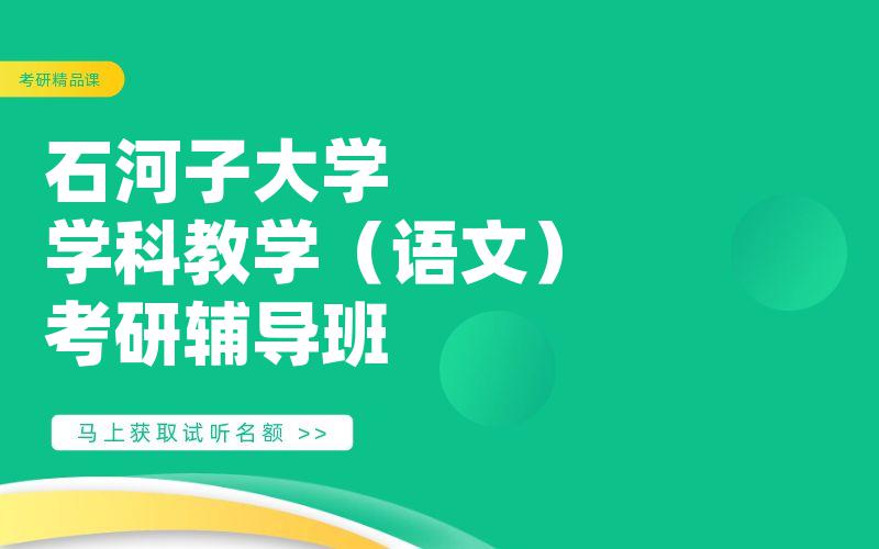 石河子大学学科教学（语文）考研辅导班