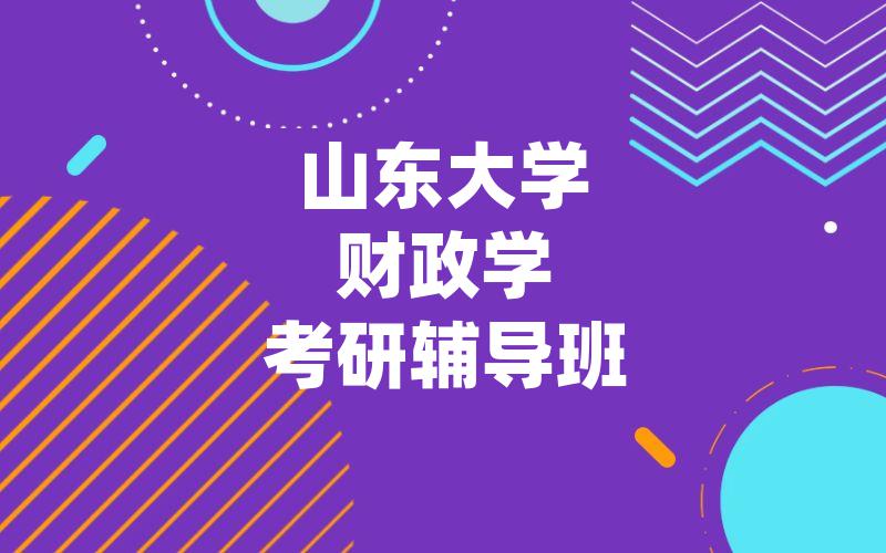 山东大学财政学考研辅导班