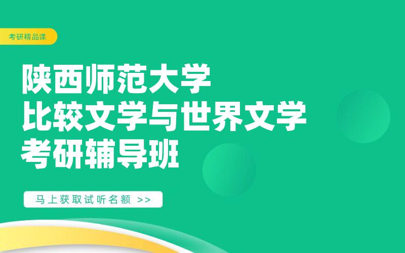 陕西师范大学比较文学与世界文学考研辅导班