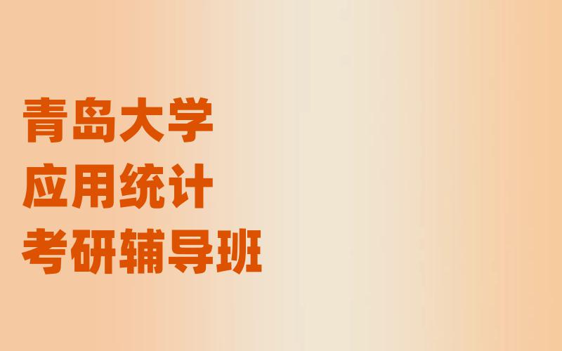 青岛大学应用统计考研辅导班