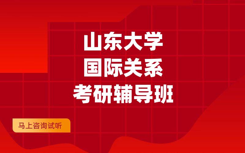 山东大学国际关系考研辅导班