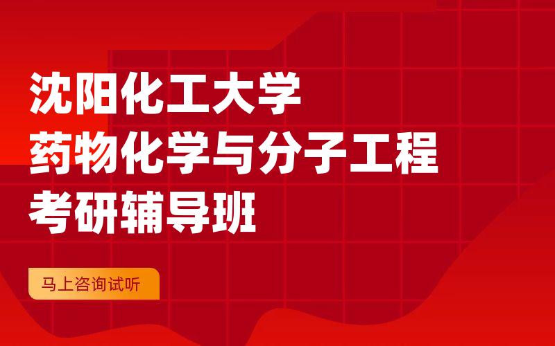 沈阳化工大学药物化学与分子工程考研辅导班