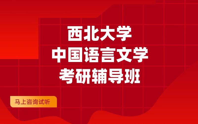 西北大学中国语言文学考研辅导班