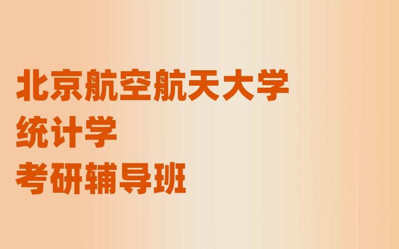 北京航空航天大学统计学考研辅导班