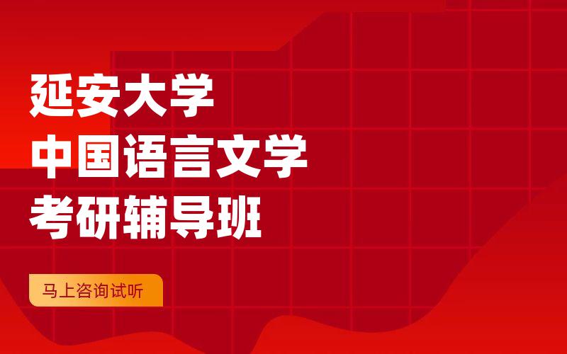 延安大学中国语言文学考研辅导班