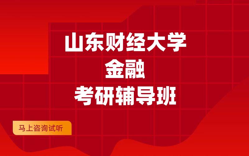 山东财经大学金融考研辅导班