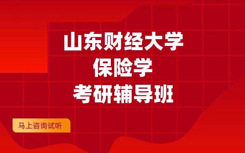 山东财经大学保险学考研辅导班