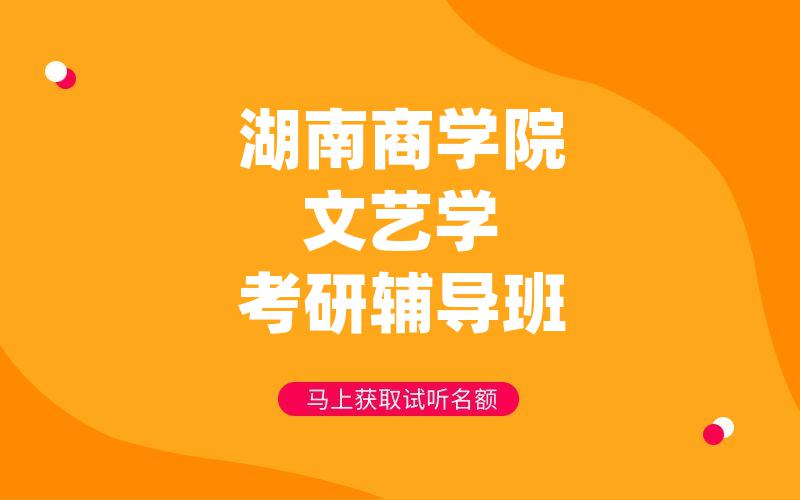 湖南商学院文艺学考研辅导班