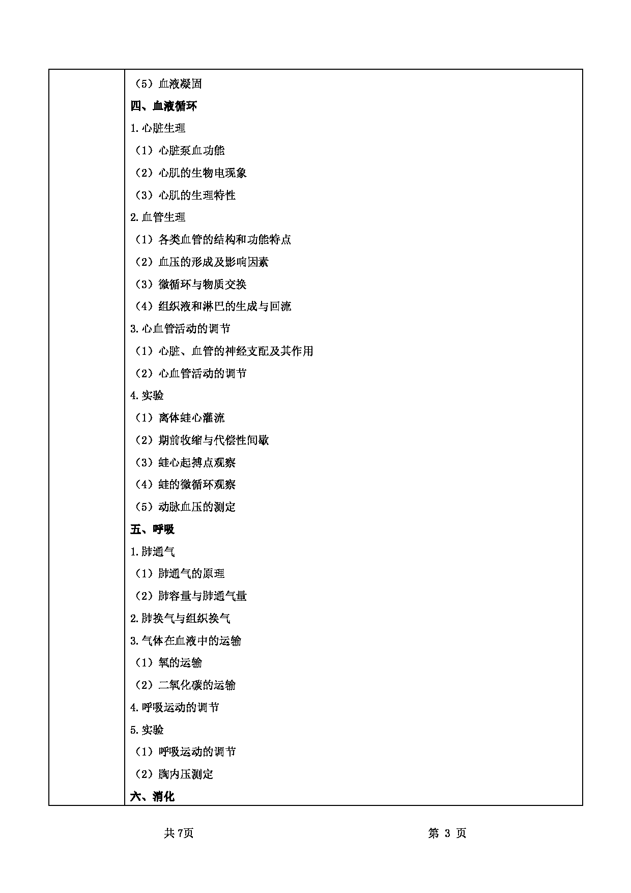 2022考研大纲：甘肃农业大学2022年考研初试科目 716-《动物生理学》考试大纲 考试大纲第3页
