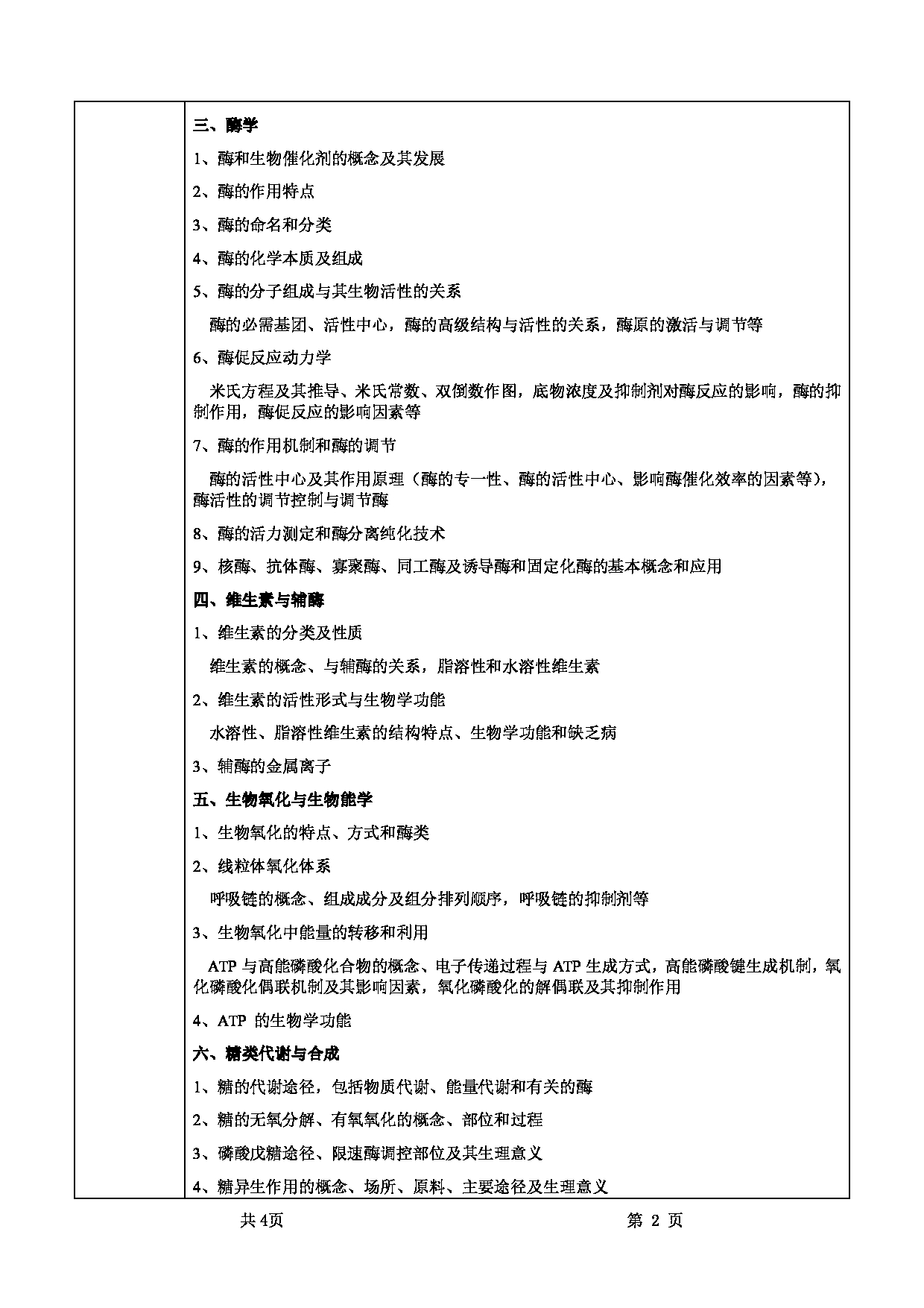 2025考研大纲：甘肃农业大学2025年考研自命题科目 338生物化学 考试大纲第2页