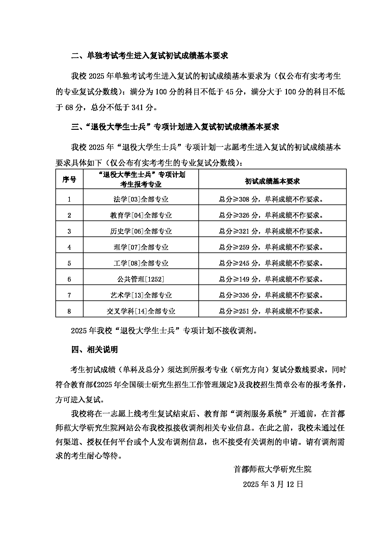 2025考研分数线：首都师范大学2025年硕士研究生复试分数线第3页