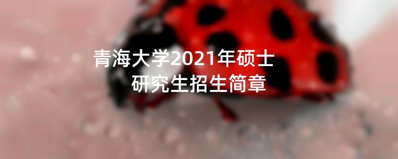 青海大学2021年硕士研究生
