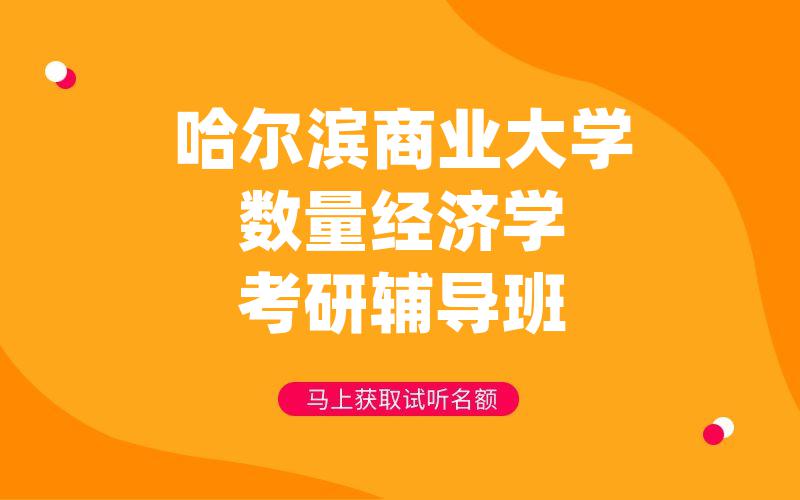 哈尔滨商业大学数量经济学考研辅导班