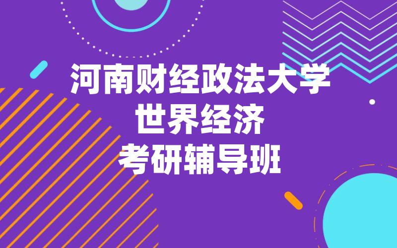 河南财经政法大学世界经济考研辅导班