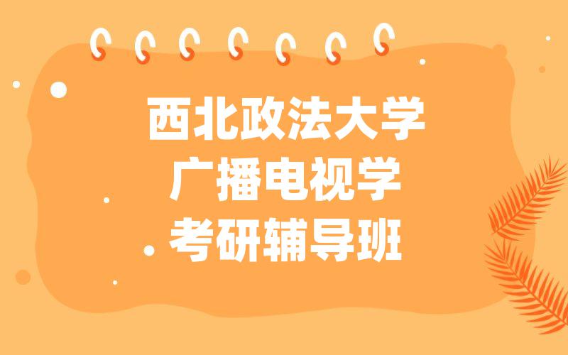 西北政法大学广播电视学考研辅导班