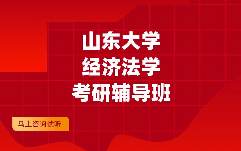 山东大学经济法学考研辅导班