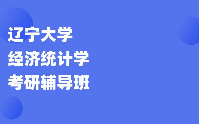 辽宁大学经济统计学考研辅导班