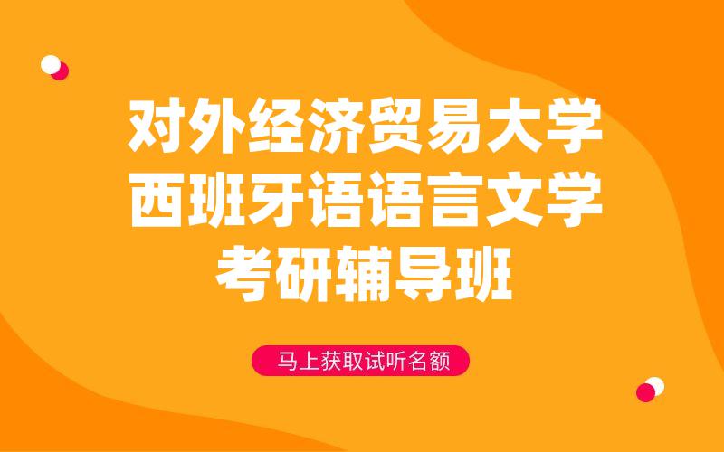 对外经济贸易大学西班牙语语言文学考研辅导班