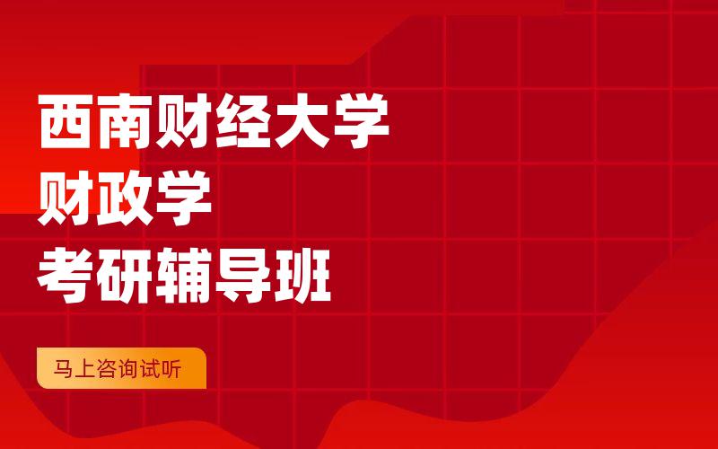 西南财经大学财政学考研辅导班