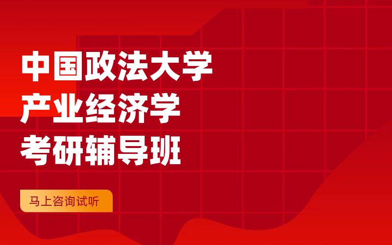 中国政法大学产业经济学考研辅导班