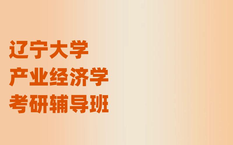 辽宁大学产业经济学考研辅导班