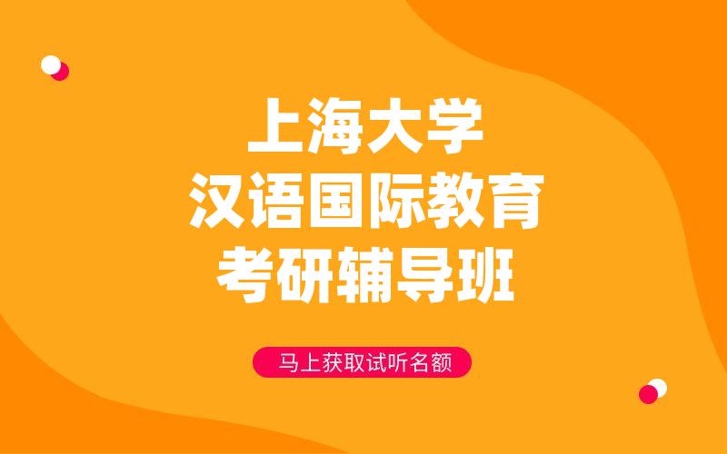 上海大学汉语国际教育考研辅导班