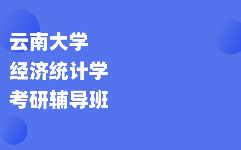 云南大学经济统计学考研辅导班