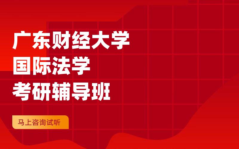 广东财经大学国际法学考研辅导班