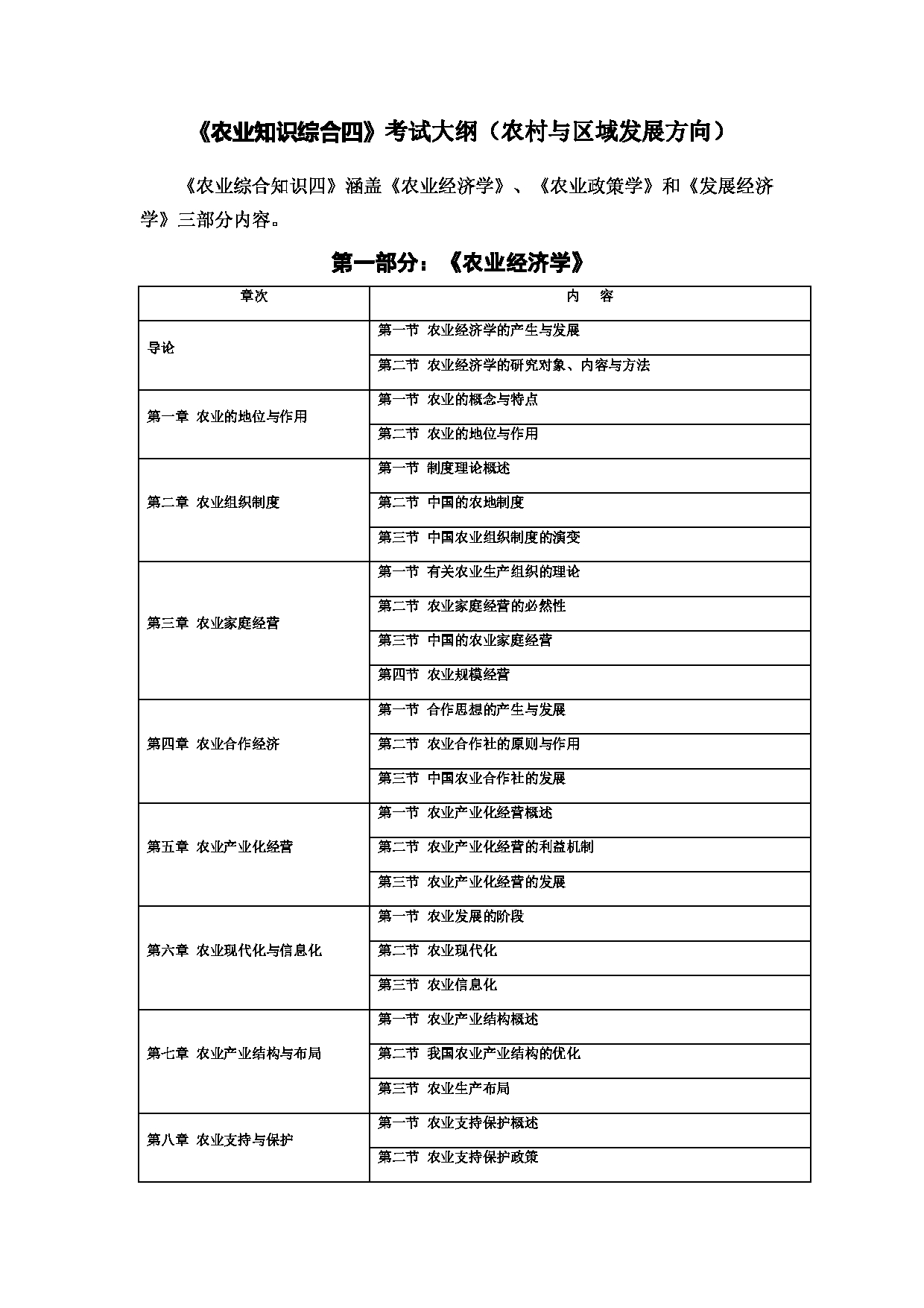 2022考研大纲：河北北方学院2022年考研自命题科目 《农业综合知识四》农村发展 考试大纲第1页