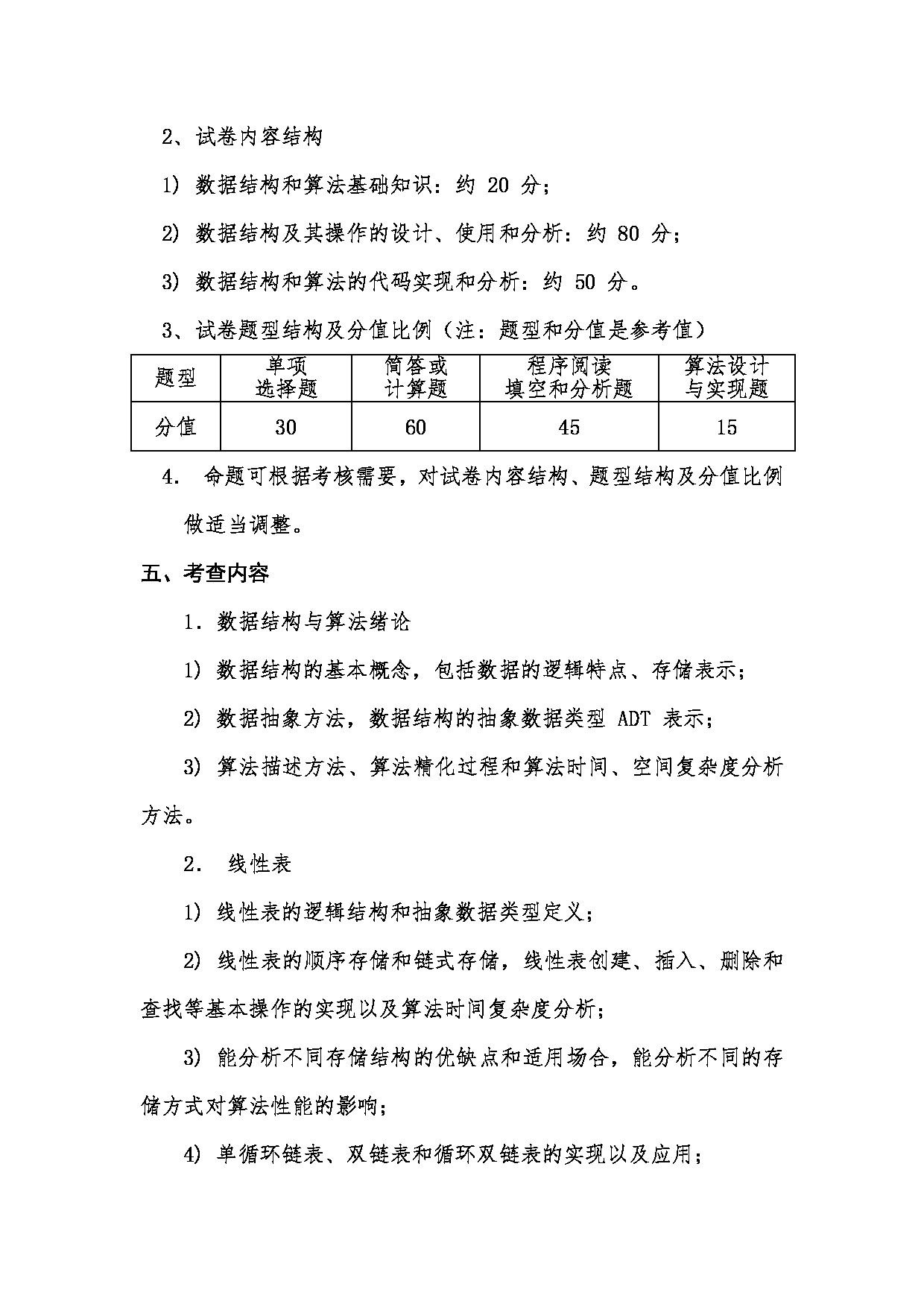 2022考研大纲：桂林电子科技大学2022年考研 人工智能学院823《数据结构》 考试大纲第2页