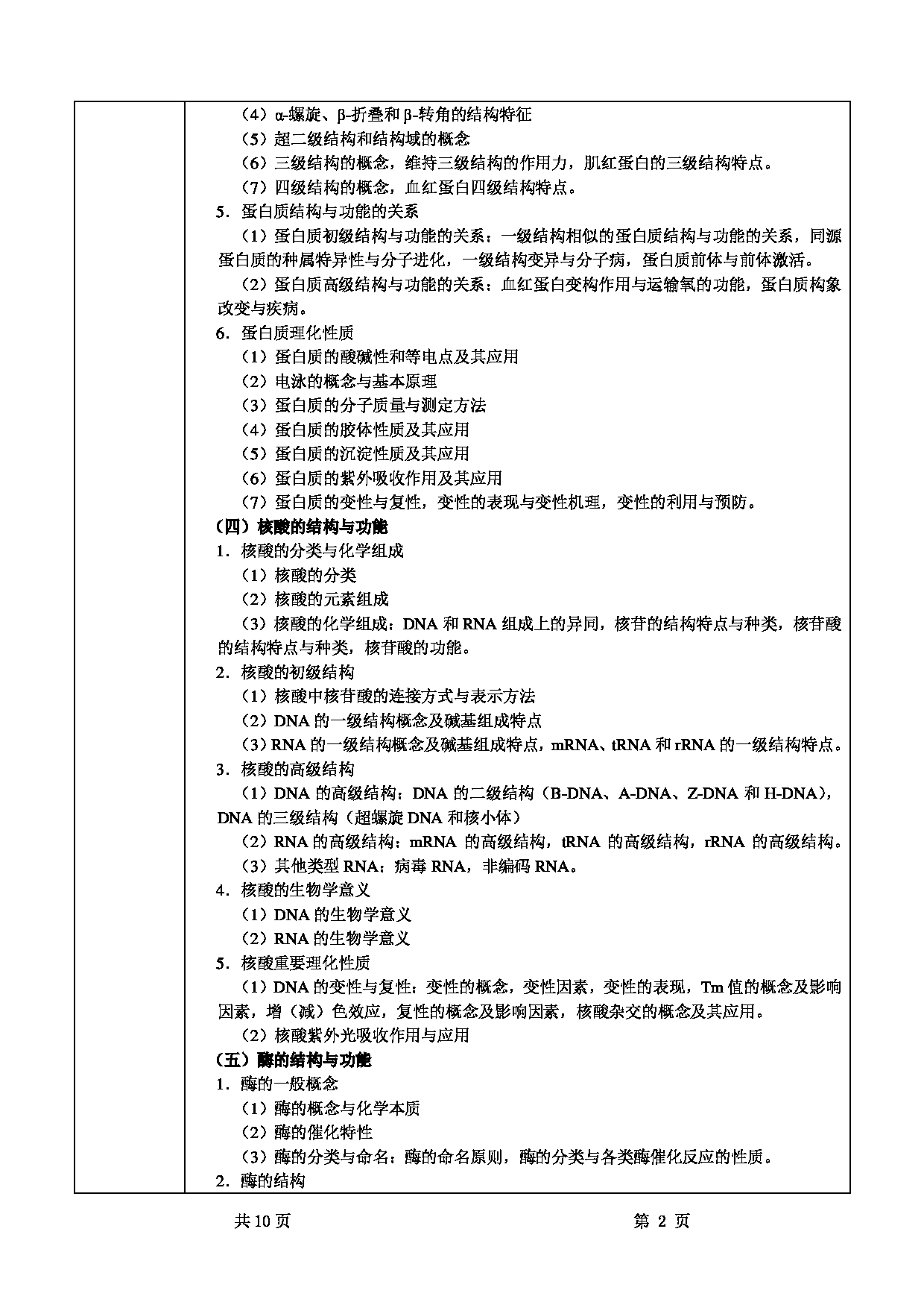 2022考研大纲：甘肃农业大学2022年考研初试科目 825-《动物生物化学》考试大纲 考试大纲第2页