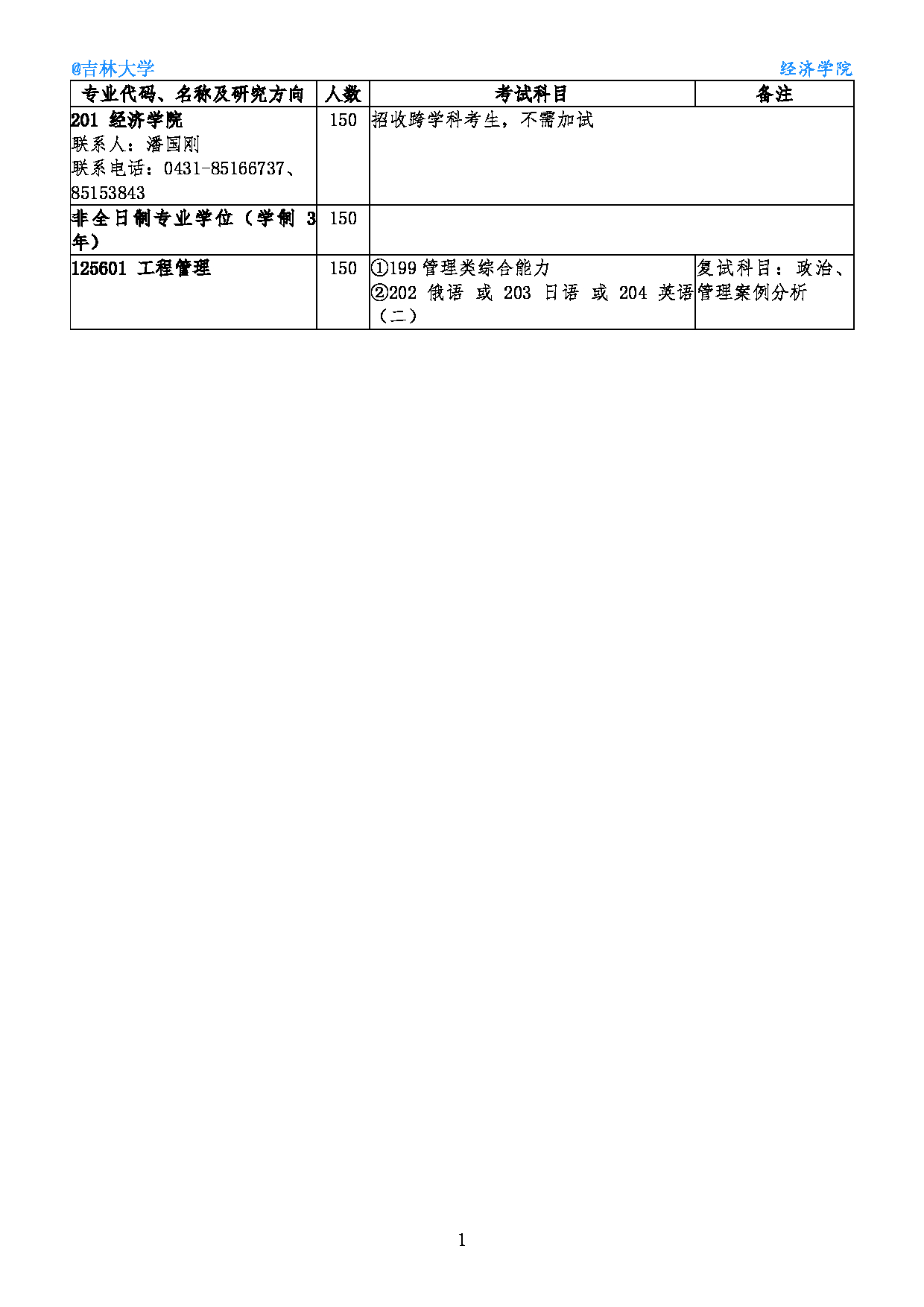 2022考研参考书目：吉林大学2022年硕士研究生招生参考书目第2页