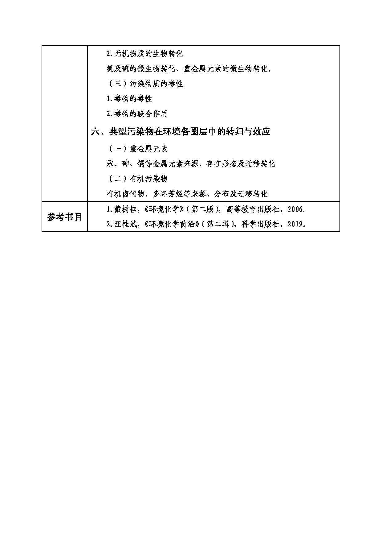 2022考研大纲：西南科技大学2022年博士自命题科目 2005 环境化学 考试大纲第3页