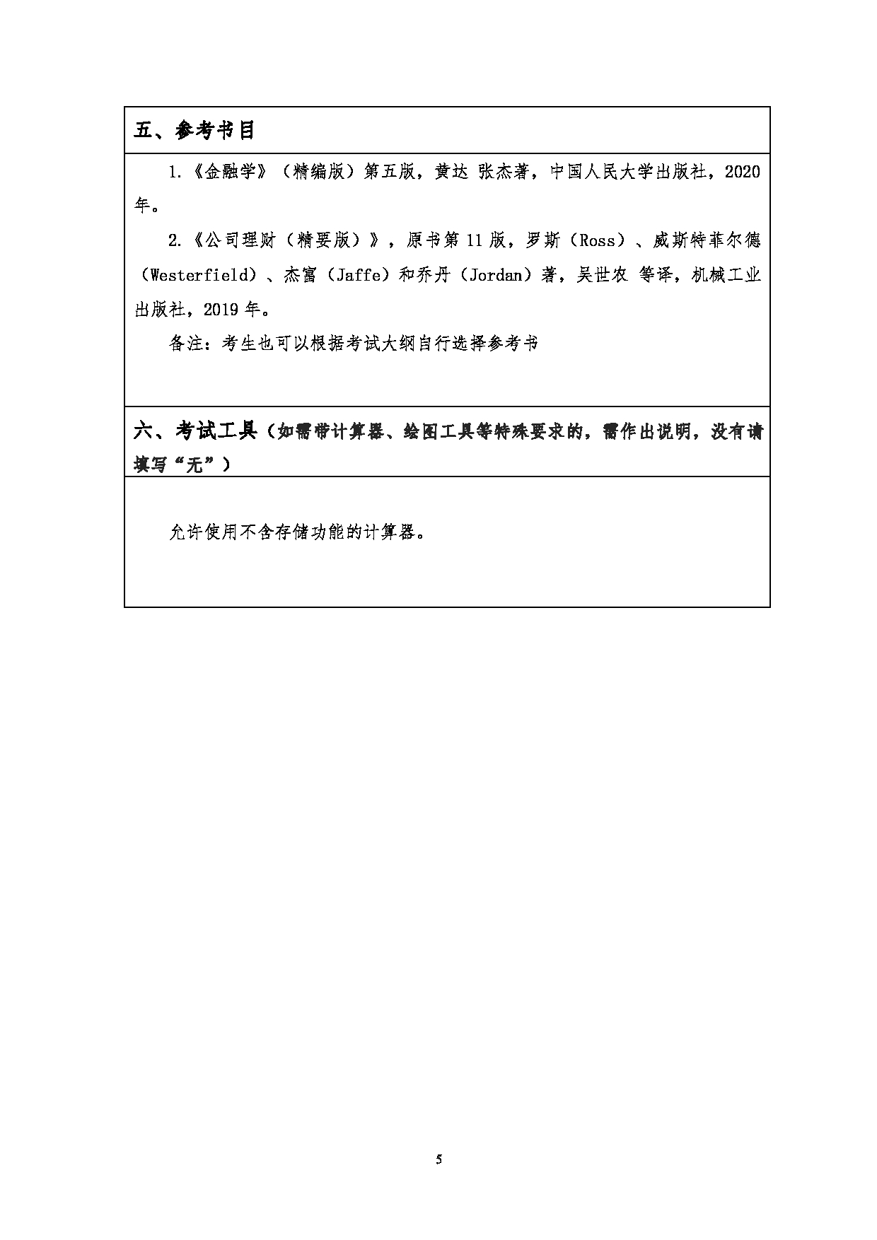 2023考研大纲：江汉大学2023年考研自命题科目 431金融学综合 考试大纲第5页