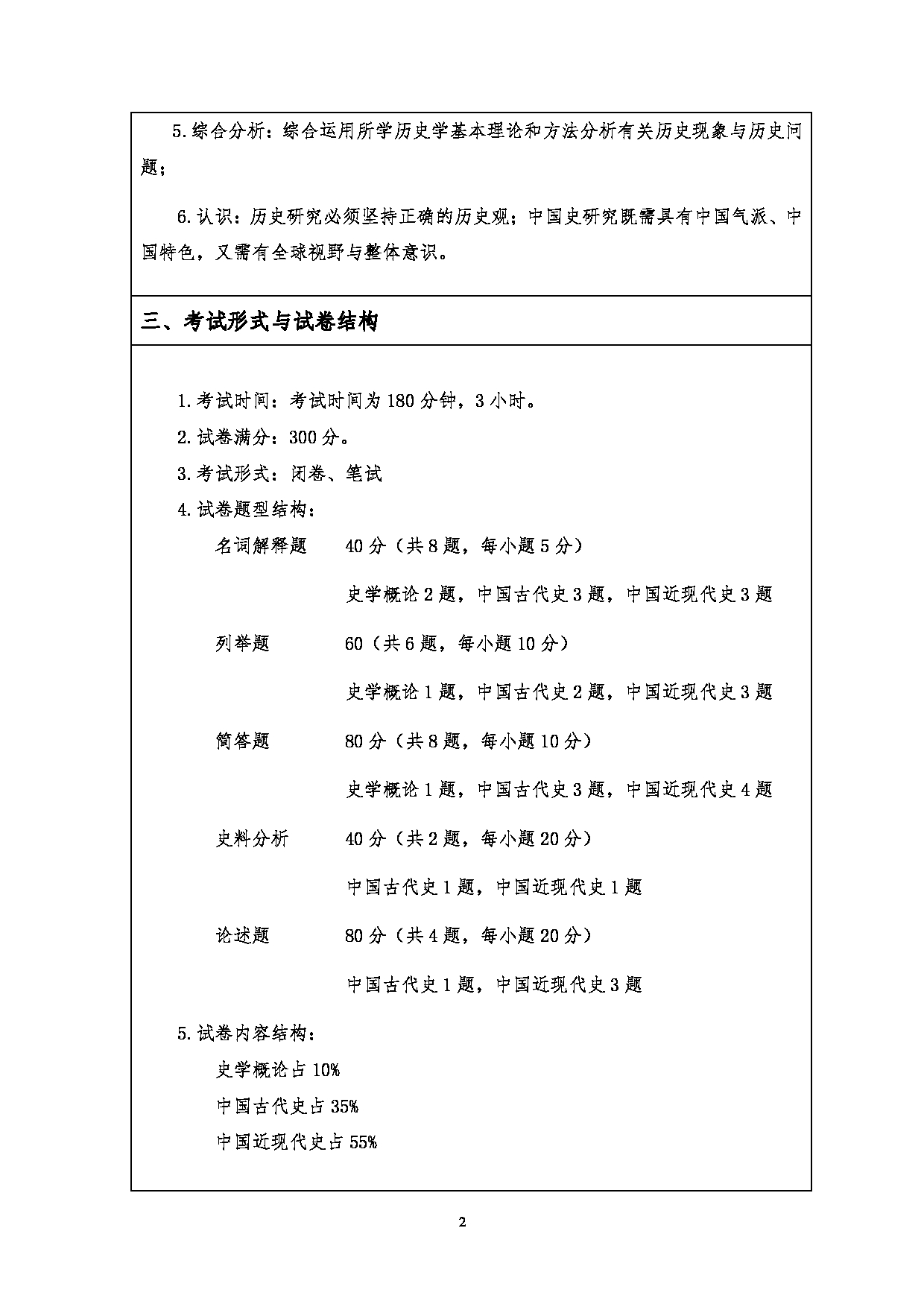 2023考研大纲：江汉大学2023年考研自命题科目 712历史学基础 考试大纲第2页