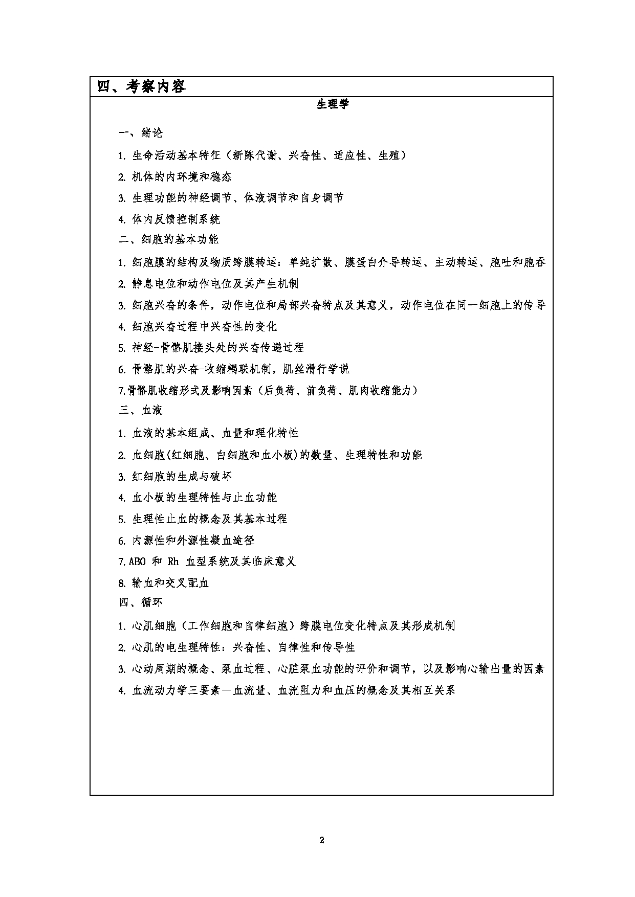 2023考研大纲：江汉大学2023年考研自命题科目 706基础医学综合 考试大纲第2页