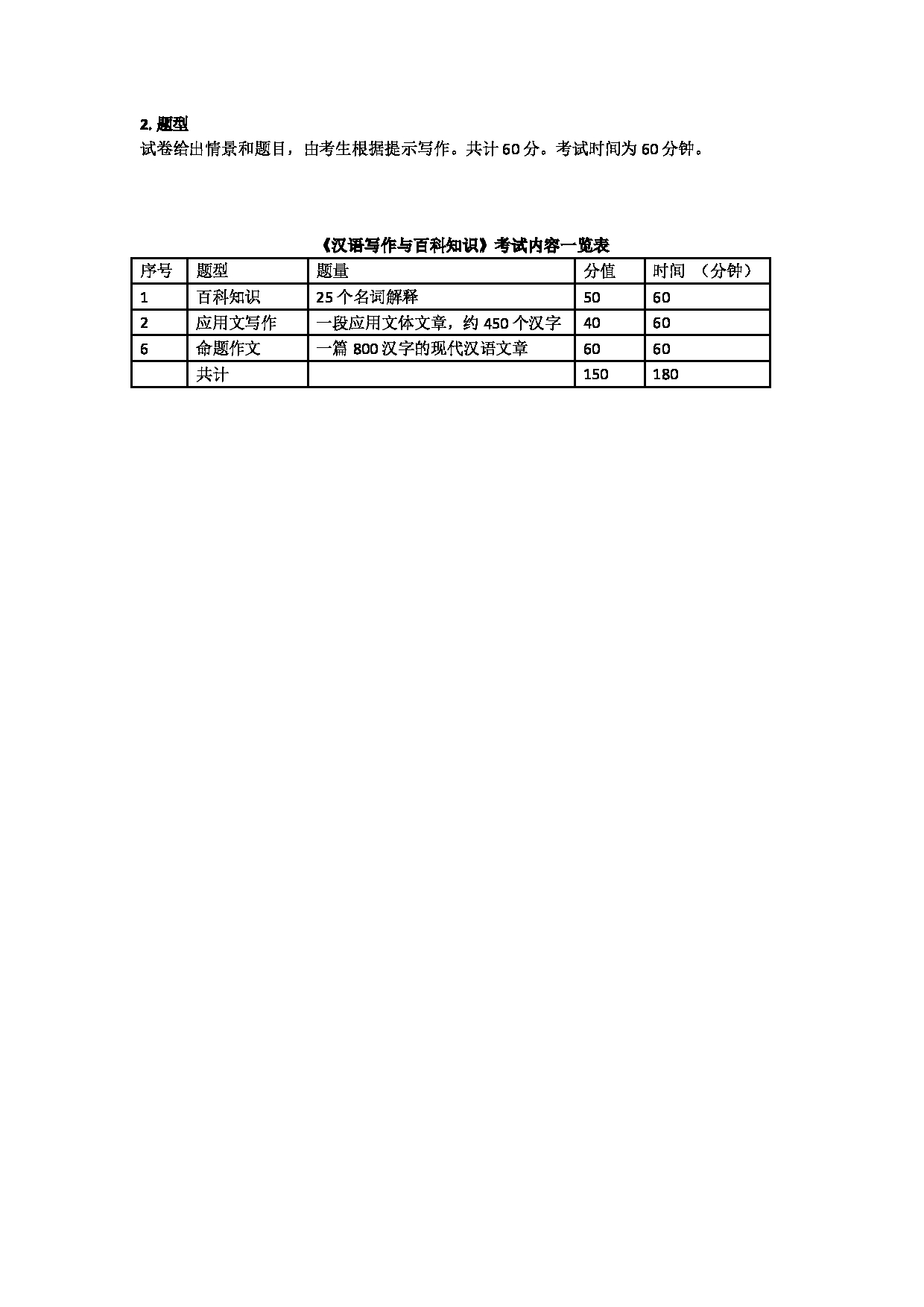 2023考研大纲：中央民族大学2023年考研初试科目 448汉语写作与百科知识 考试大纲第2页