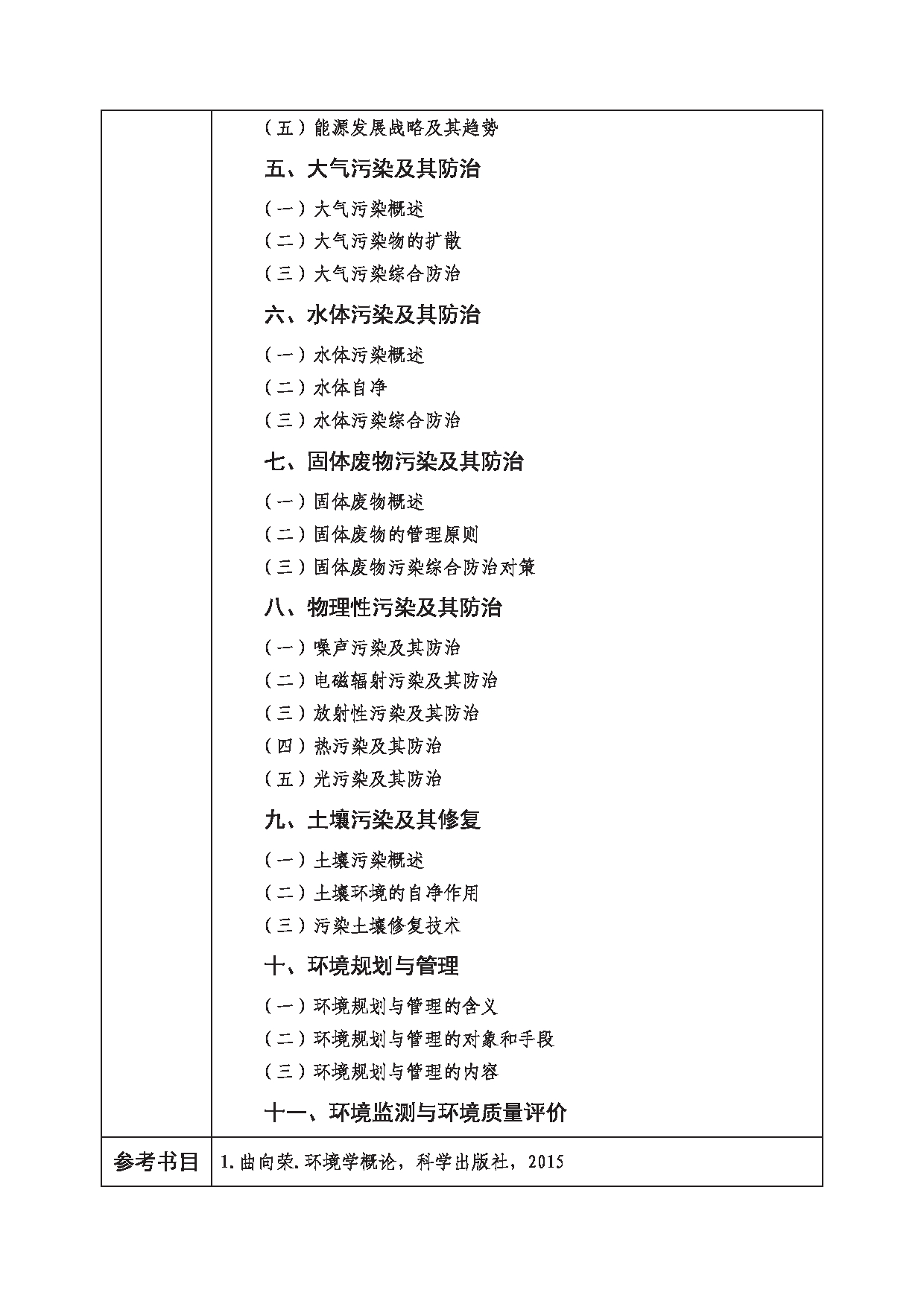 2023考研大纲：西南科技大学2023年考研自命题科目 844 环境学概论 考试大纲第2页