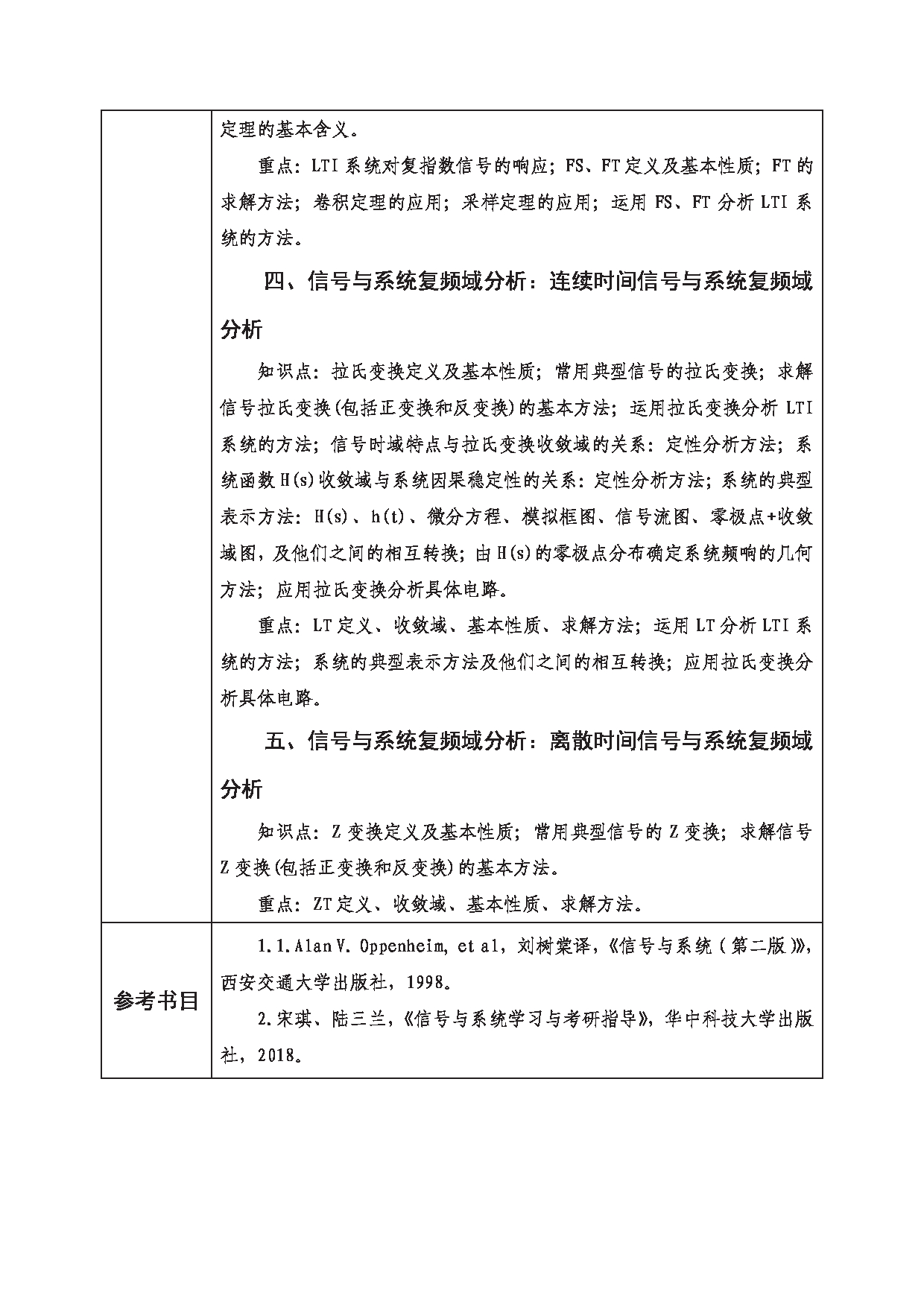 2023考研大纲：西南科技大学2023年考研自命题科目 834 信号与系统 考试大纲第2页