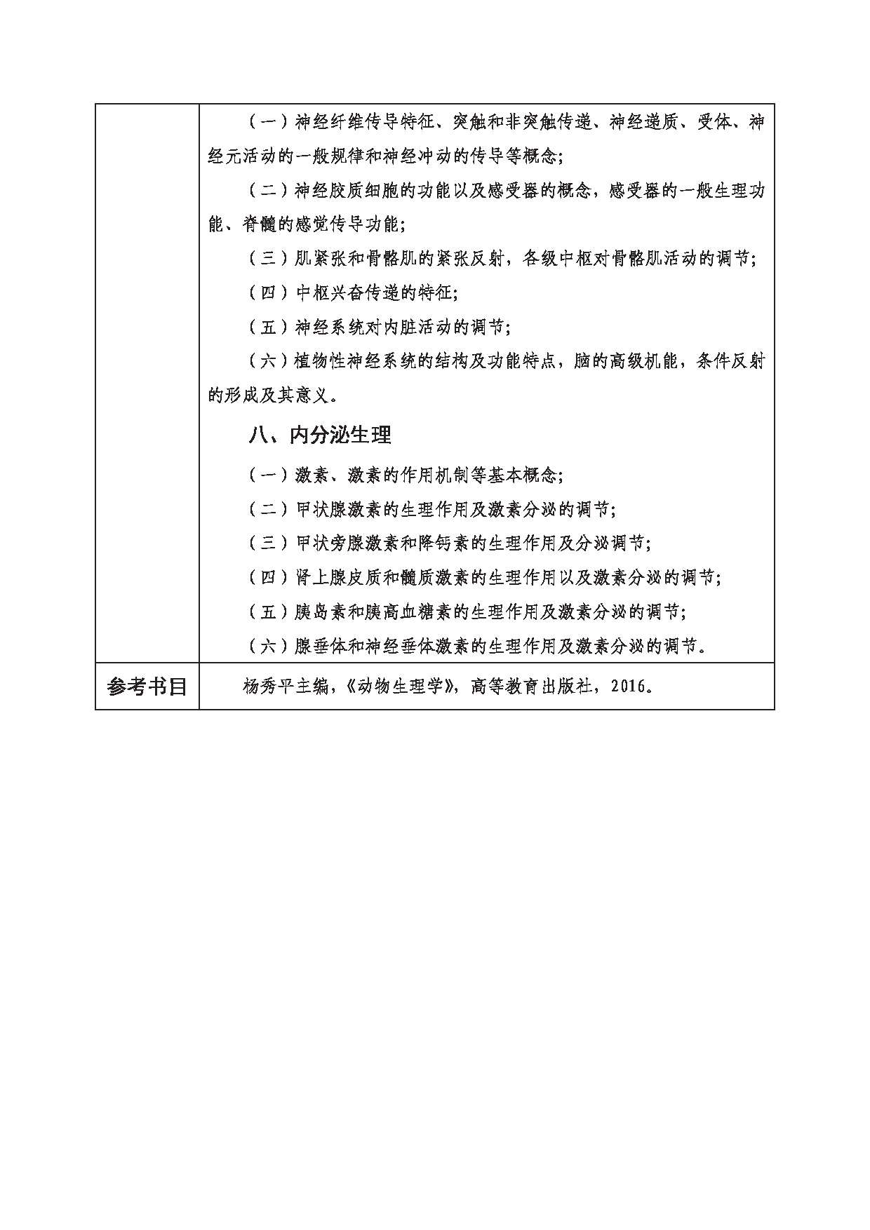 2023考研大纲：西南科技大学2023年考研自命题科目 829 动物生理学 考试大纲第3页