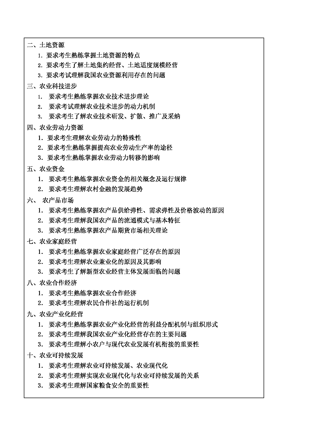 2024考研大纲：东北林业大学2024年考研自命题科目 005-经管学院 342-农业知识综合四 考试大纲第3页