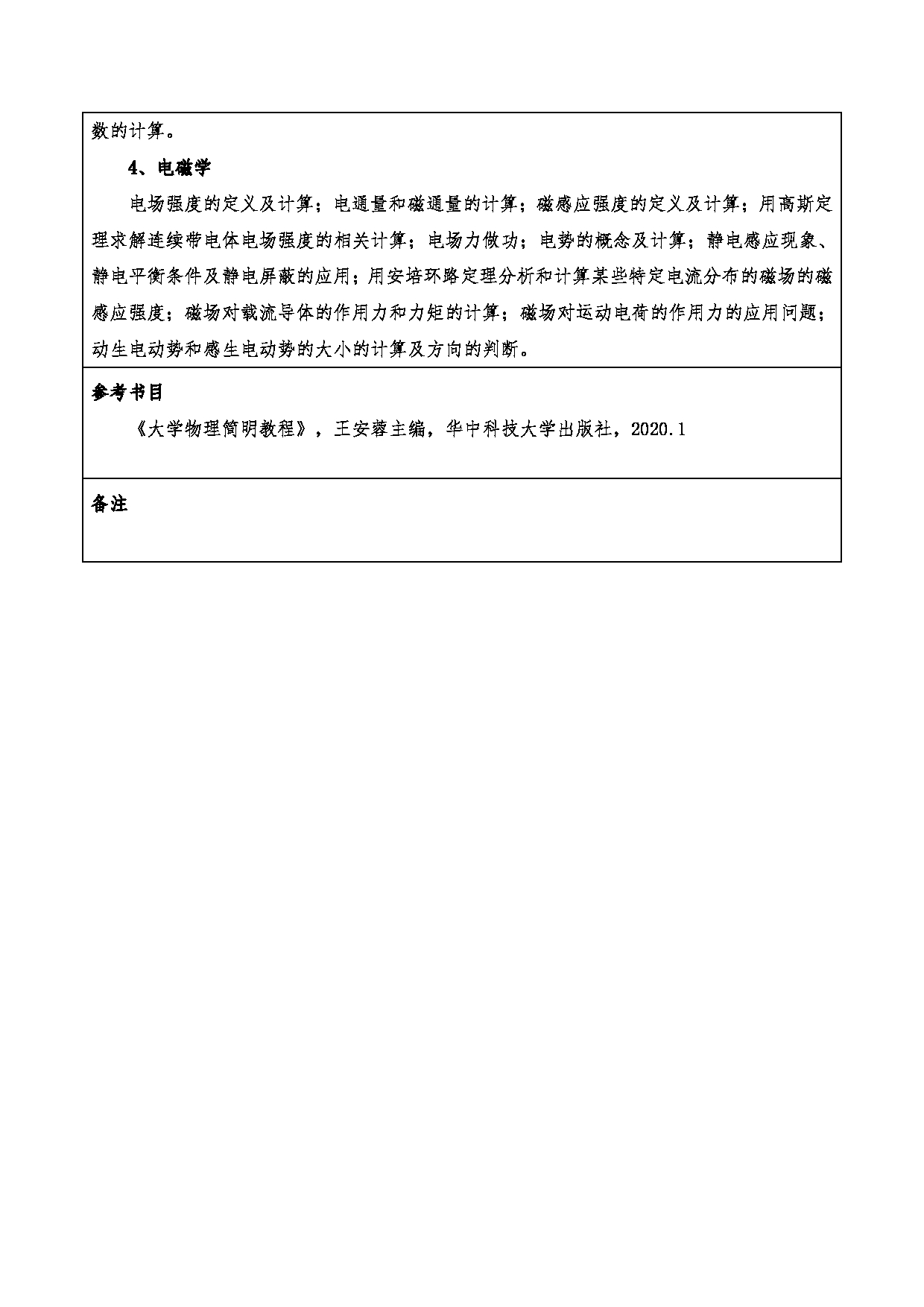 2024考研大纲：重庆三峡学院2024年考研 003电子与信息工程学院 3.同等学力加试科目大学物理 考试大纲第2页