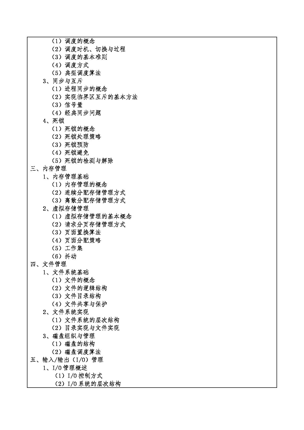 2024考研大纲：重庆三峡学院2024年考研 013计算机科学与工程学院 3.同等学力加试科目计算机操作系统 考试大纲第2页