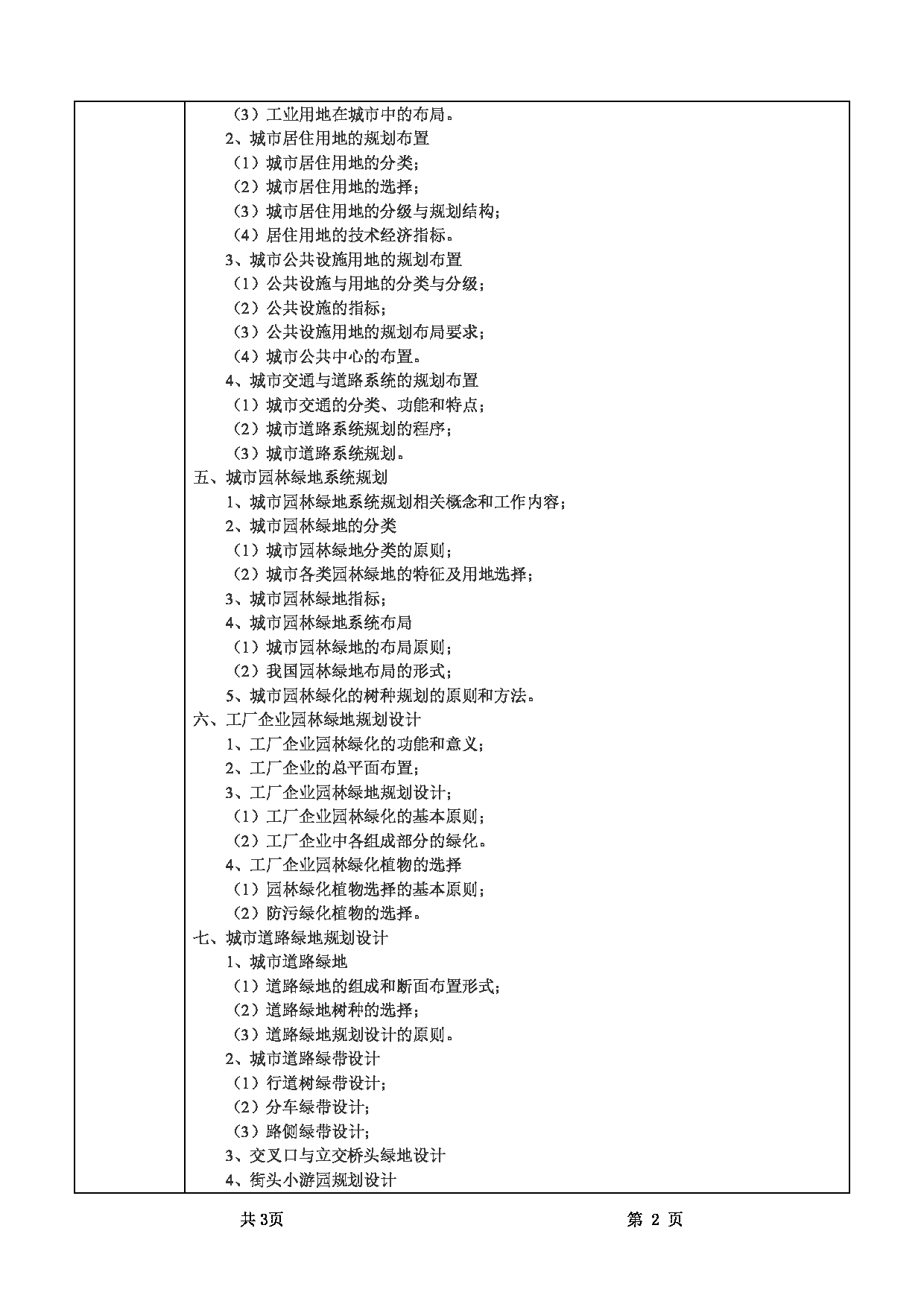 2025考研大纲：甘肃农业大学2025年考研344风景园林基础（”城市绿地系统规划“部分）考试大纲第2页