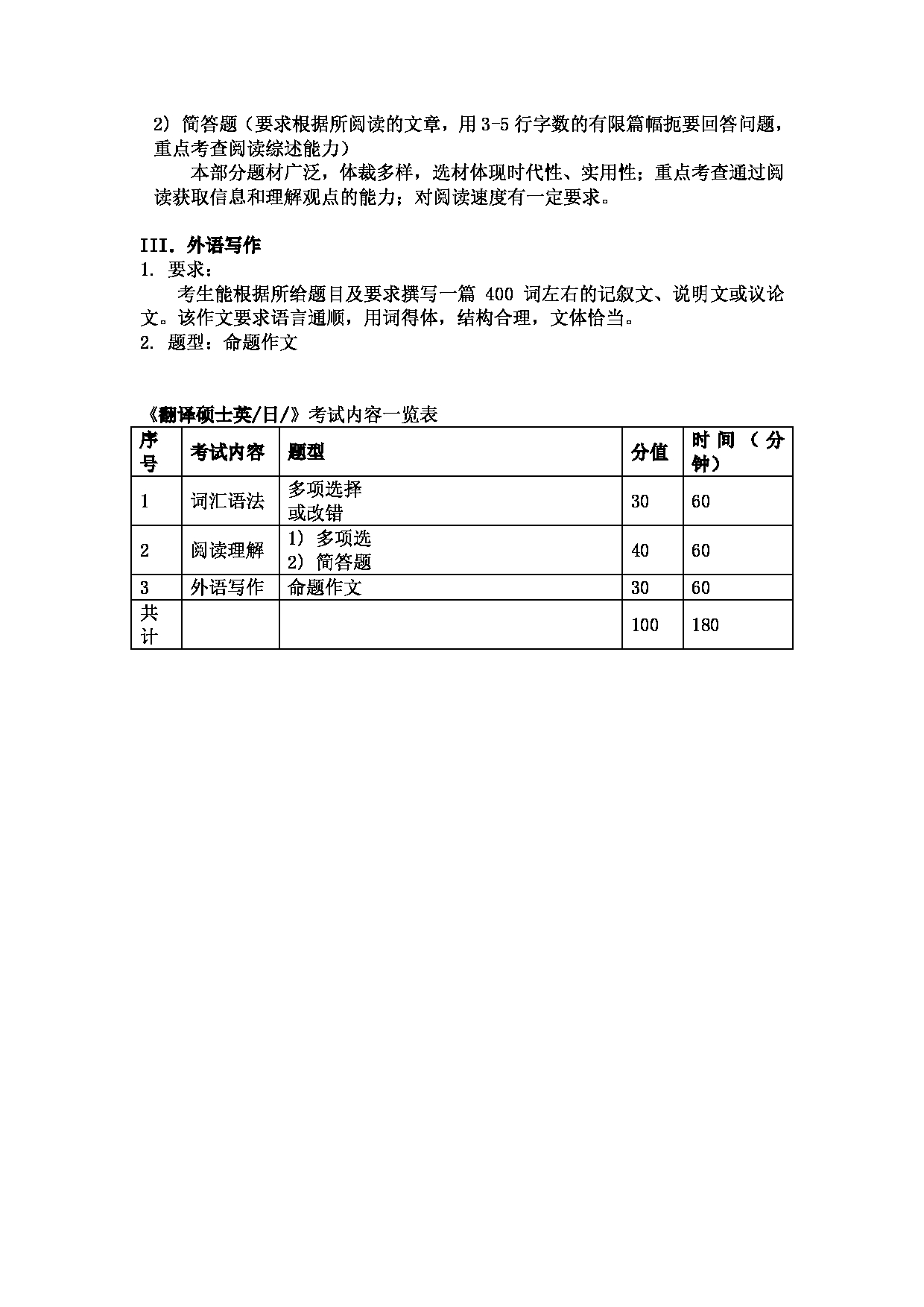 2025考研大纲：东华大学2025年考研科目 211 翻译硕士（英语） 考试大纲第2页